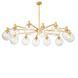 Підвісний світильник Eichholtz Chandelier Selva 111974, Золотий, Золотий, Прозорий
