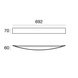 Настінний світильник Linea Light Curv&egrave; LED M, Білий, Білий