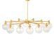 Підвісний світильник Eichholtz Chandelier Selva 111974, Золотий, Золотий, Прозорий