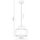 Подвесной светильник TK Lighting DUO JUTA 380, White/Beige