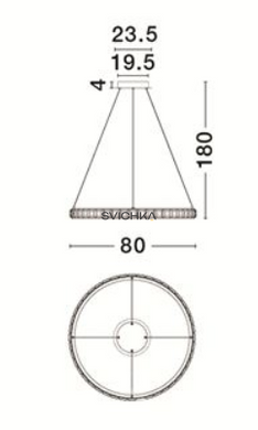 Підвісний світильник Nova luce 9501215 ETEKEN 80, Silver