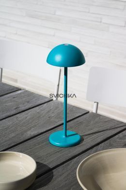Акумуляторна настільна лампа для дому та вулиці Lucide JOY Battery pack/batteries &Oslash; 12 cm LED Dim. 1x1,5W 3000K IP54 Turquoise, Turquoise