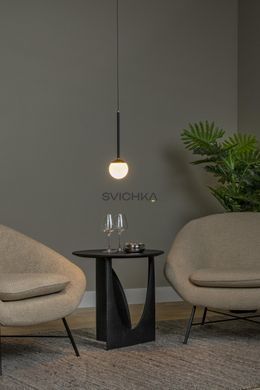 Підвісний світильник Lucide CALINA &Oslash; 9,9 cm LED Dim. 1x9W 2700K Black, BLACK, Чорний, Опал, Опал