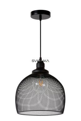Підвісний світильник Lucide MESH &Oslash; 28 cm 1xE27 Black, BLACK, Чорний, Чорний