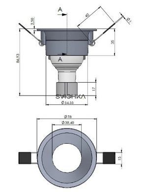 Врізний точковий світильник Pikart 31593, White