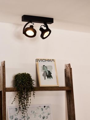 Стельовий точковий світильник Lucide DORIAN LED Dim to warm GU10 (ES111) 2x12W 2200K/3000K Black, BLACK, Чорний, Чорний
