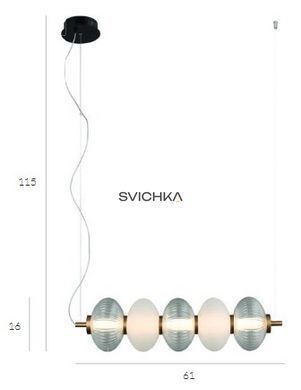 Підвісний світильник Italux Testa 5x15W, Gold
