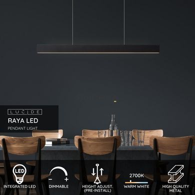 Подвесной светильник Lucide RAYA LED LED Dim. 1x36W 2700K Black