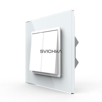 Двоклавішний перехресний вимикач Livolo білий (VL-C7FCMM10A-1WP)