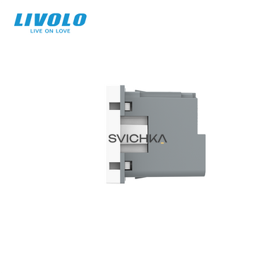 Розумна розетка LIVOLO біла з заземленням, шторки, керування зі смартфона, Alexa, Google Home, 16А 230В, модуль (VL-FCTC16AZ2-2WP)