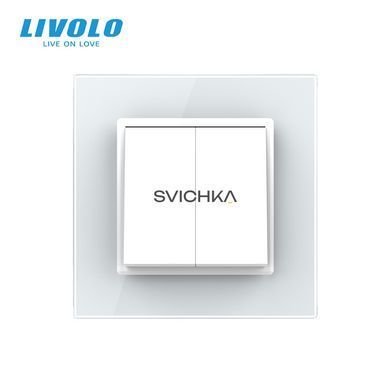 Двоклавішний перехресний вимикач Livolo білий (VL-C7FCMM10A-1WP)