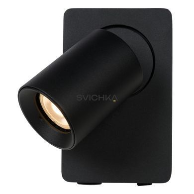 Бра Lucide NIGEL LED Dim to warm GU10 1x5W 2200K/3000K With USB charging point Black, BLACK