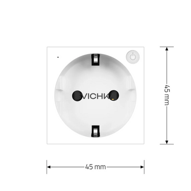 Розумна розетка LIVOLO біла з заземленням, шторки, керування зі смартфона, Alexa, Google Home, 16А 230В, модуль (VL-FCTC16AZ2-2WP)