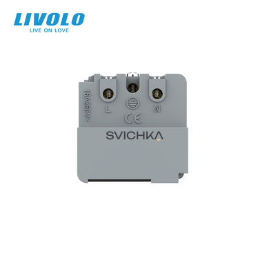 Розумна розетка LIVOLO біла з заземленням, шторки, керування зі смартфона, Alexa, Google Home, 16А 230В, модуль (VL-FCTC16AZ2-2WP)