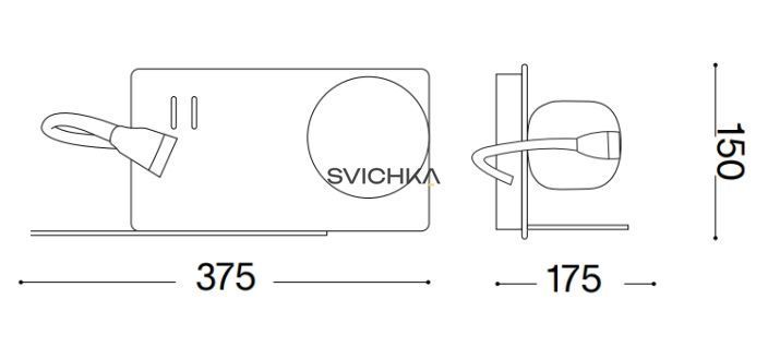 Бра на гибкой ножке Ideal Lux BOOK-1 AP2