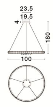 Подвесной светильник Nova luce 9501216 ETEKEN 100, Silver