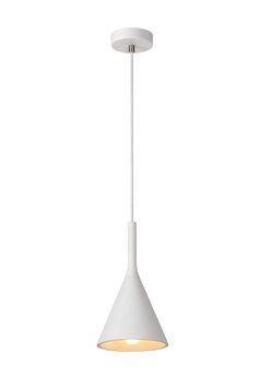 Підвісний світильник Lucide GIPSY &Oslash; 16,5 cm 1xE27 White, WHITE, Білий, Білий