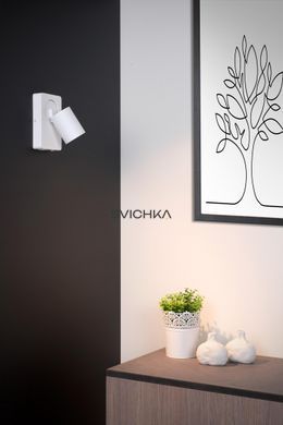 Бра Lucide NIGEL LED Dim to warm GU10 1x5W 2200K/3000K With USB charging point White