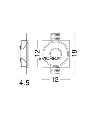 Гіпсовий врізний світильник Nova Luce 9879104 TOBIA 1, White