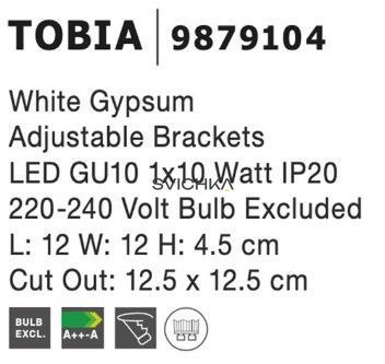 Гіпсовий врізний світильник Nova Luce 9879104 TOBIA 1, White