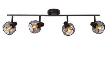 Стельовий точковий світильник Lucide MAREN 4xE14 Black, BLACK, Чорний, Чорний