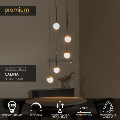 Подвесной светильник Lucide CALINA &Oslash; 42 cm LED Dim. 5x8,2W 2700K Black