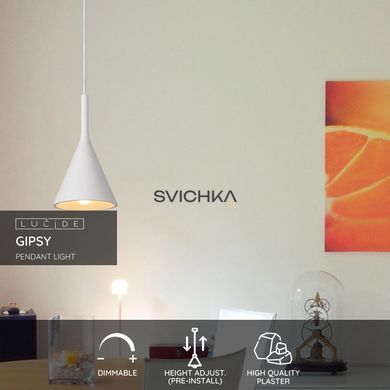 Подвесной светильник Lucide GIPSY &Oslash; 16,5 cm 1xE27 White