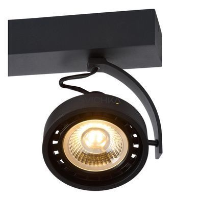 Стельовий точковий світильник Lucide DORIAN LED Dim to warm GU10 (ES111) 3x12W 2200K/3000K Black, BLACK, Чорний, Чорний