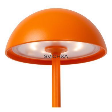 Акумуляторна настільна лампа для дому та вулиці Lucide JOY Battery pack/batteries &Oslash; 12 cm LED Dim. 1x1,5W 3000K IP54 Orange, Помаранчевий