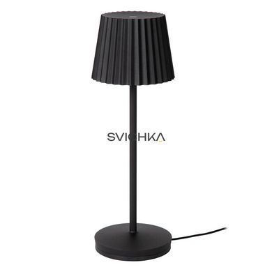 Аккумуляторная настольная лампа для дома и улицы Lucide JUSTINE Battery pack/batteries LED Dim. 1x2W 2700K IP54 With wireless charging pad Black