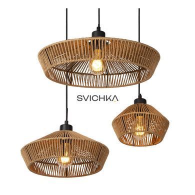 Подвесной светильник Lucide YUNKAI &Oslash; 60 cm 3xE27 Natural