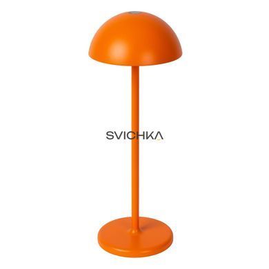 Акумуляторна настільна лампа для дому та вулиці Lucide JOY Battery pack/batteries &Oslash; 12 cm LED Dim. 1x1,5W 3000K IP54 Orange, Помаранчевий