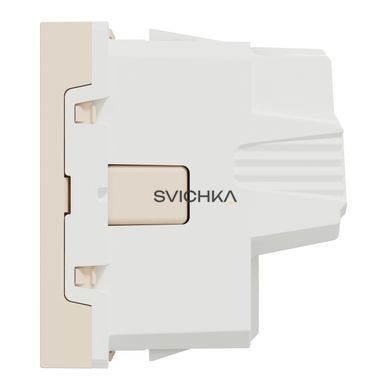 Розетка без заземлення зі шторками 16А гвинтовий затискач Schneider Electric Unica New, Бежевий, Бежевий