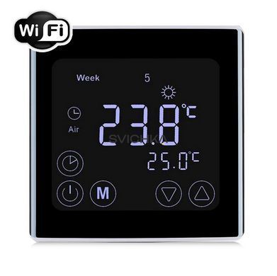 Терморегулятор ECOTERM BSN Wi-Fi Black/White