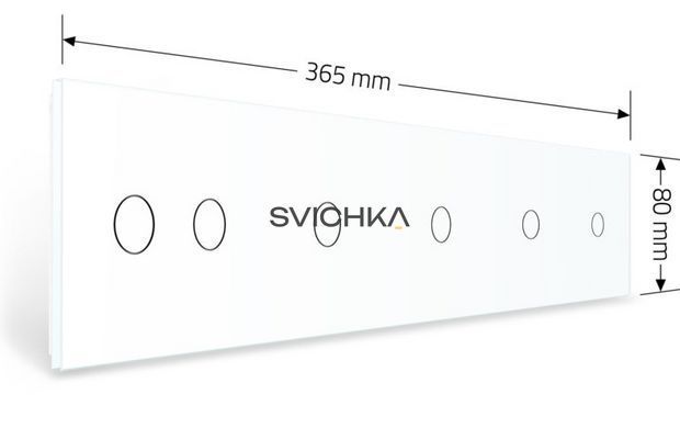 Рамка 5-постовая для четырёх 1-сенсорных и одного 2-сенсорного выключателей (1-1-1-1-2) LIVOLO закалённое стекло