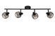 Стельовий точковий світильник Lucide MAREN 4xE14 Black, BLACK, Чорний, Чорний
