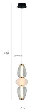 Подвесной светильник Italux Gastel 3x12W, Gold
