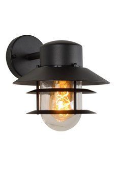 Настінний світильник для дому/вулиці Lucide ZICO 1xE27 IP44 Black, BLACK
