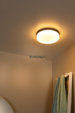 Стельовий світильник для ванної Lucide BISKIT &Oslash; 23 cm LED 1x12W 2700K IP44 Motion & Day/Night Sensor Black, BLACK