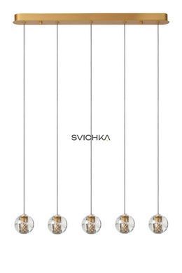 Подвесной светильник Lucide DILENKO LED Dim. 5x3,5W 2700K Matt Gold / Brass
