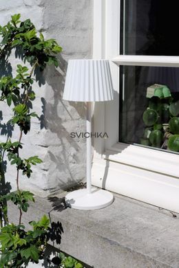 Акумуляторна настільна лампа для дому та вулиці Lucide JUSTINE Battery pack/batteries LED Dim. 1x2W 2700K IP54 With wireless charging pad White, WHITE