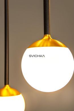 Підвісний світильник Lucide CALINA LED Dim. 12x7,7W 2700K Black, BLACK, Опал, Опал