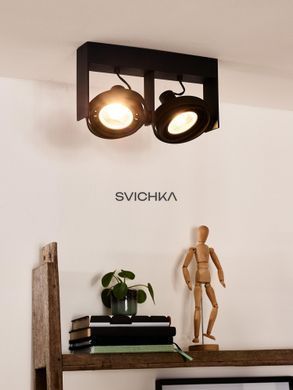 Потолочный точечный светильник Lucide GRIFFON LED Dim to warm GU10 (ES111) 2x12W 2200K/3000K Black