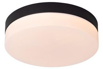 Стельовий світильник для ванної Lucide BISKIT &Oslash; 23 cm LED 1x12W 2700K IP44 Motion & Day/Night Sensor Black, BLACK