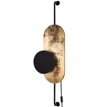 8430 Бра Nowodvorski WHEEL LUX I PL, Чорний, Золотий