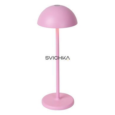 Акумуляторна настільна лампа для дому та вулиці Lucide JOY Battery pack/batteries &Oslash; 12 cm LED Dim. 1x1,5W 3000K IP54 Pink, Pink