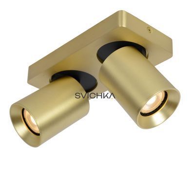 Стельовий точковий світильник Lucide NIGEL LED Dim to warm GU10 2x5W 2200K/3000K Matt Gold / Brass, Matt Gold / Brass
