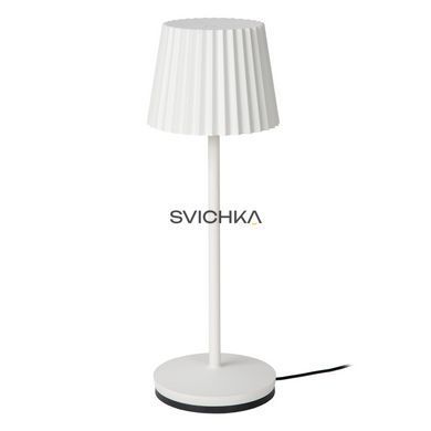 Акумуляторна настільна лампа для дому та вулиці Lucide JUSTINE Battery pack/batteries LED Dim. 1x2W 2700K IP54 With wireless charging pad White, WHITE