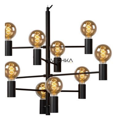 Підвісний світильник Lucide LEANNE &Oslash; 65 cm 10xE27 Black, BLACK