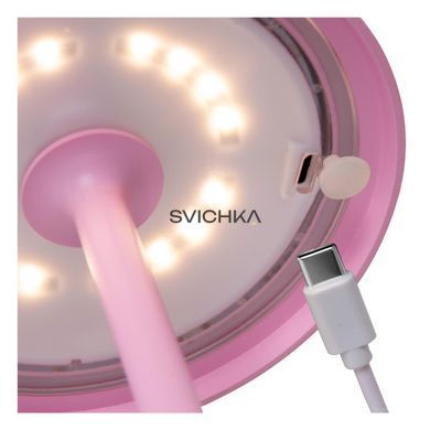 Акумуляторна настільна лампа для дому та вулиці Lucide JOY Battery pack/batteries &Oslash; 12 cm LED Dim. 1x1,5W 3000K IP54 Pink, Pink